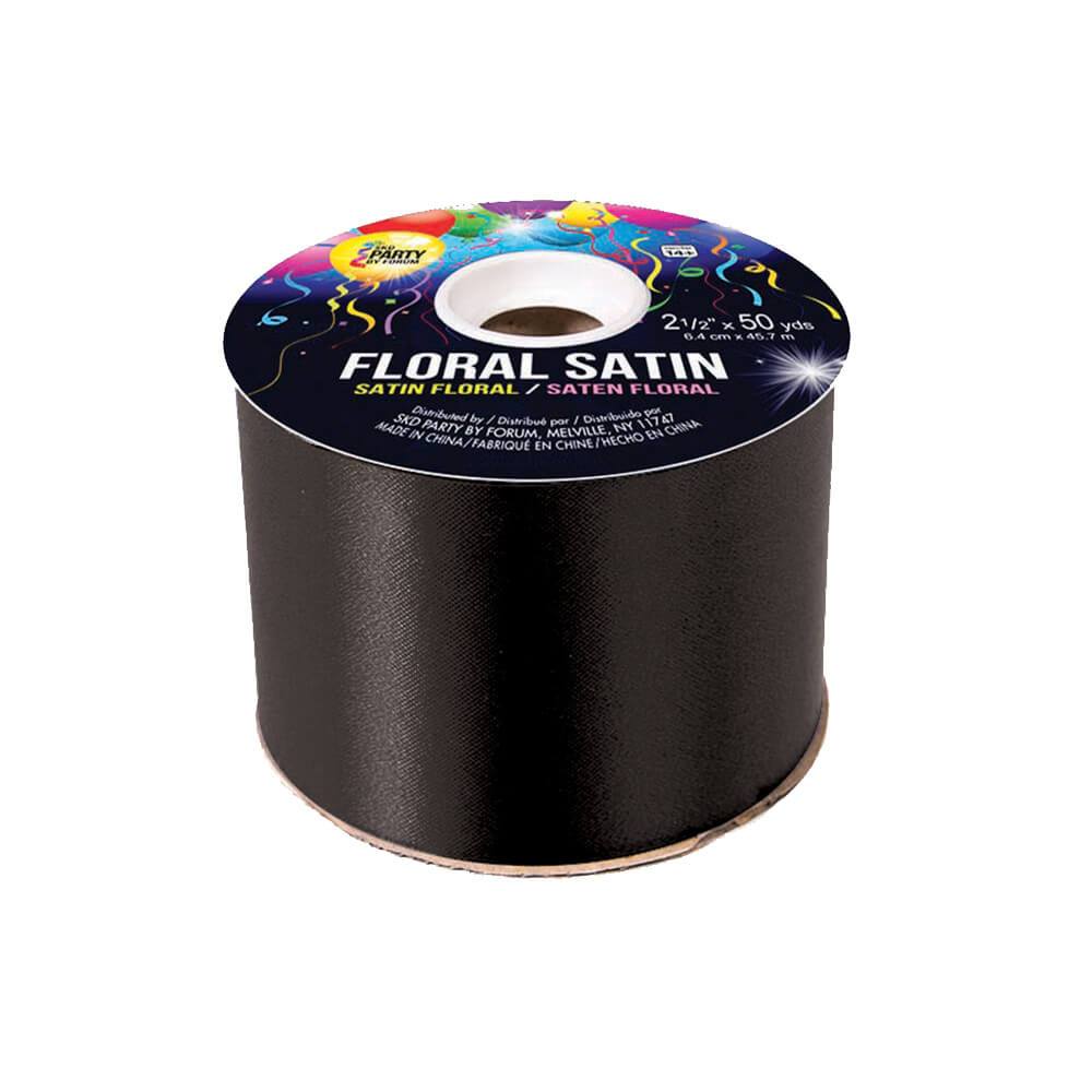 #40 FLORAL SATIN BLACK 