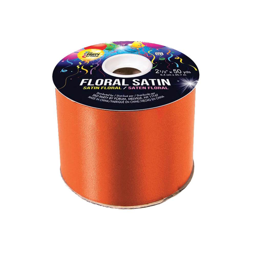 #40 FLORAL SATIN ORANGE 
