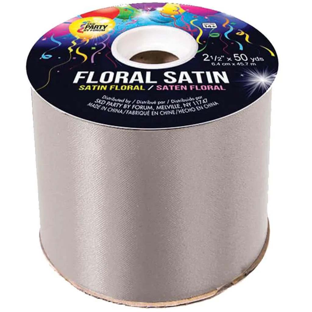 #40 FLORAL SATIN SILVER 