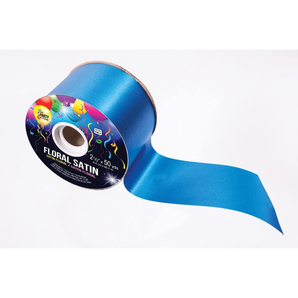 #40 FLORAL SATIN R. BLUE 