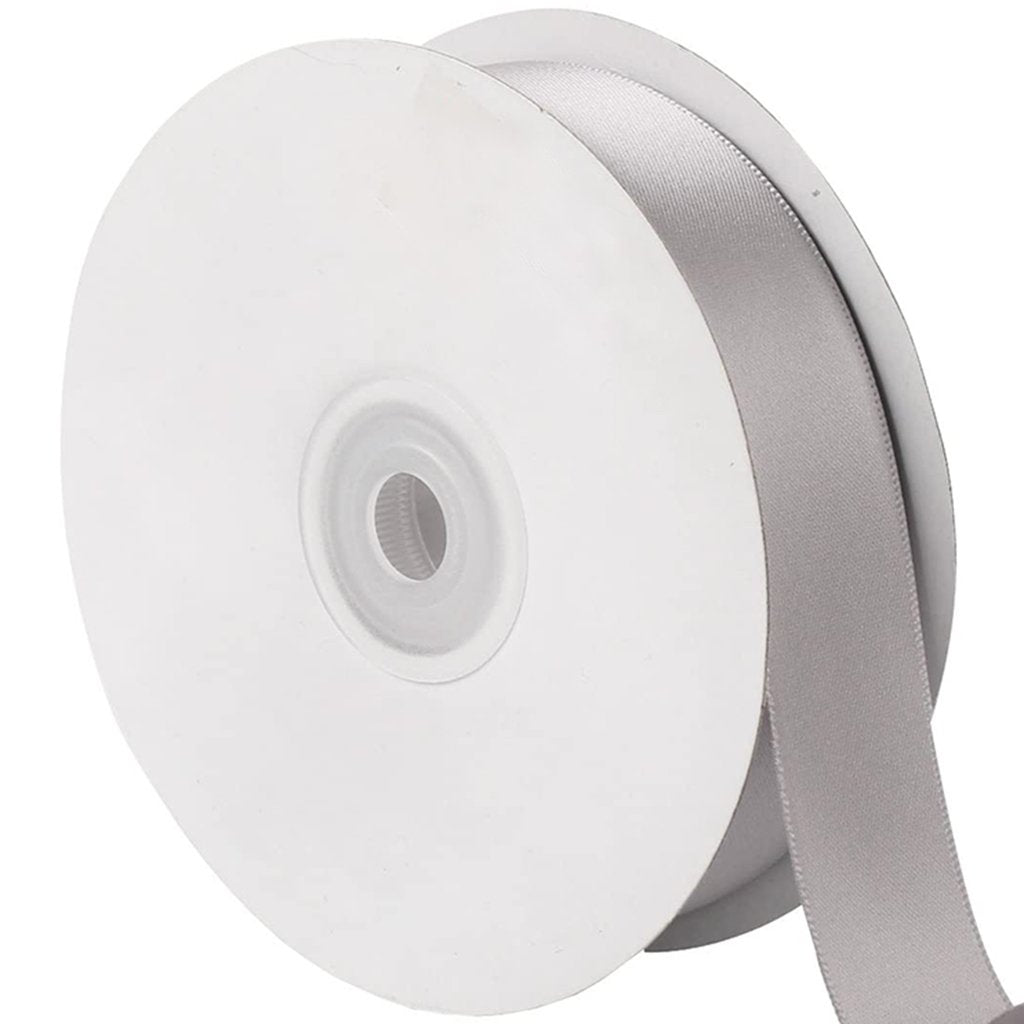 Ribbon Satin 1in Metallic Silver