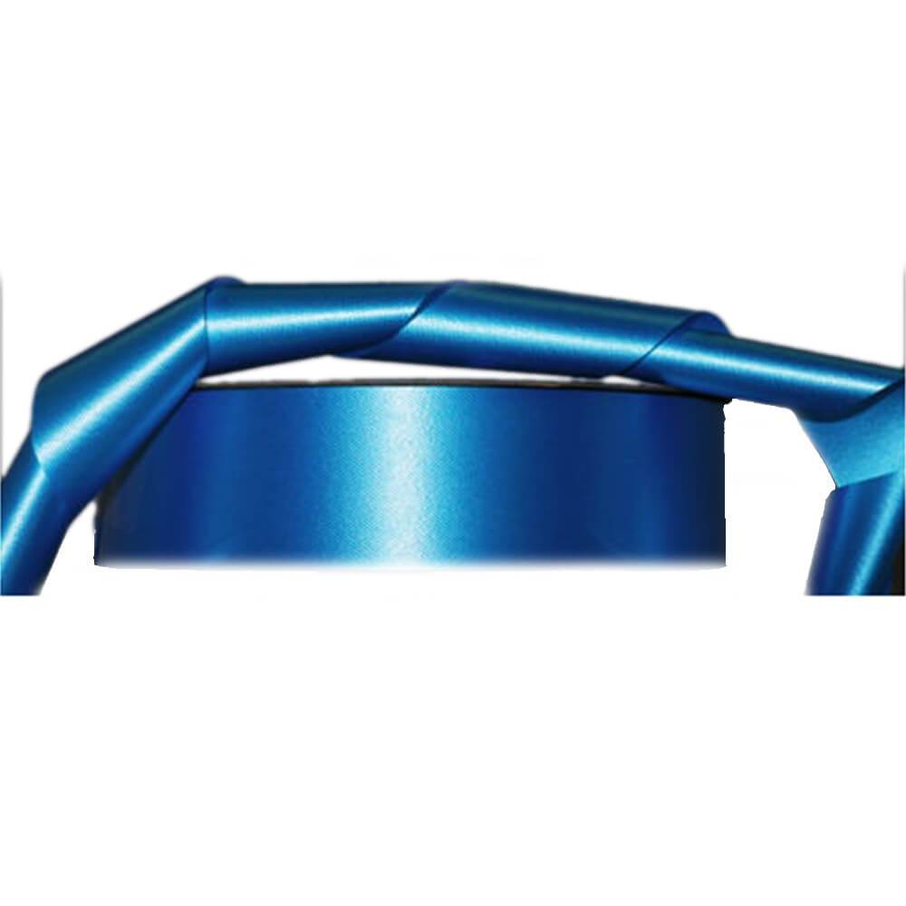 #9 FLORAL SATIN RIBBON TURQ. 