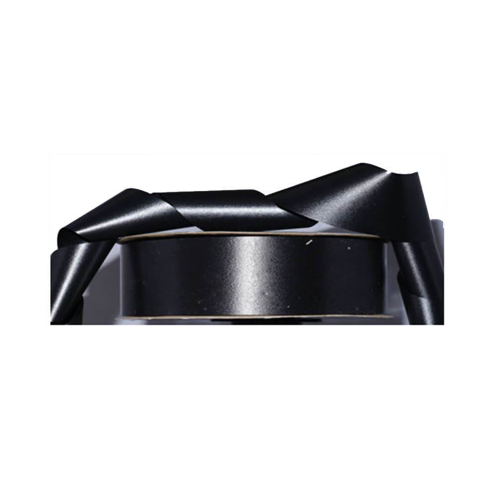 #9 FLORAL SATIN RIBBON BLACK 