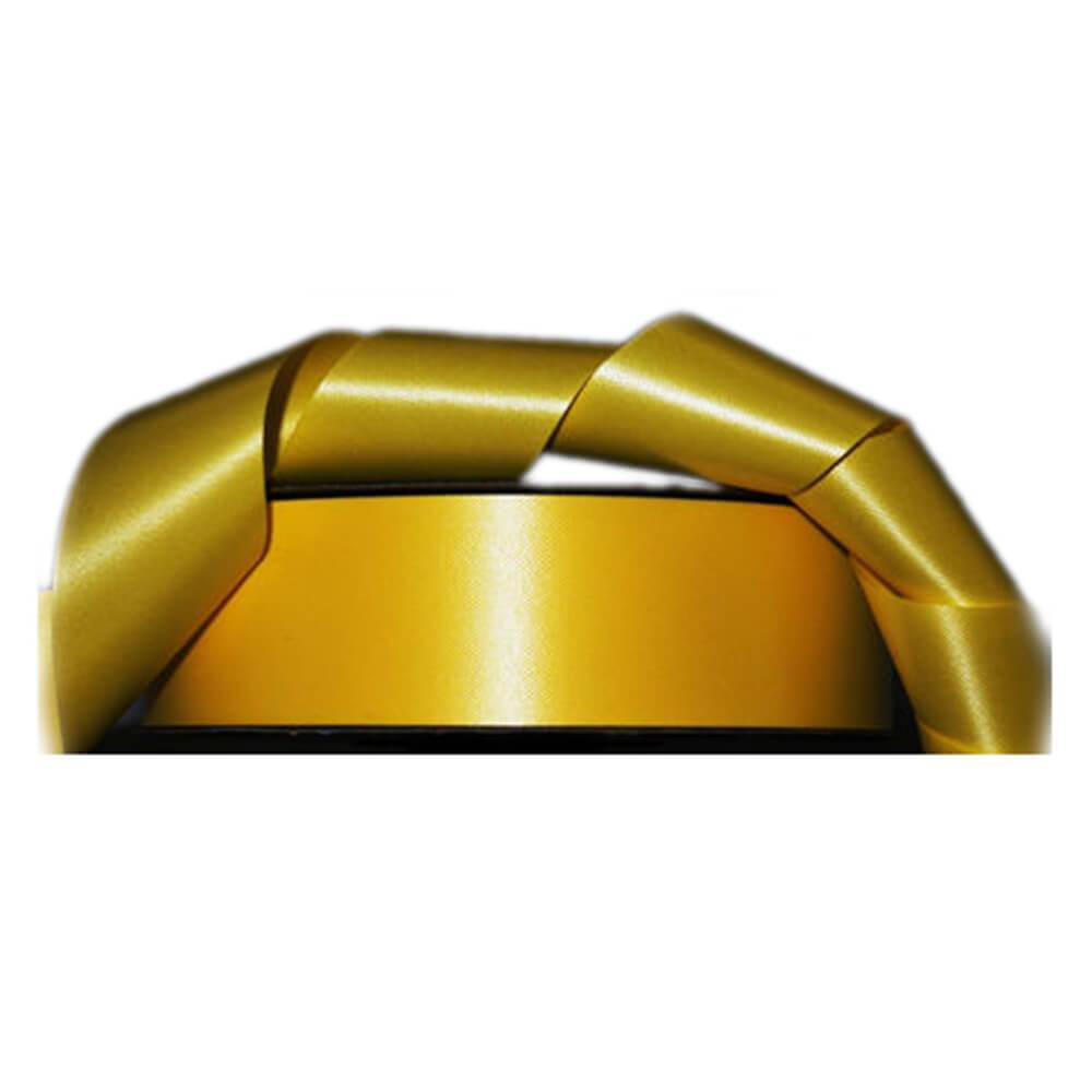 #9 FLORAL SATIN RIBBON YELLOW 