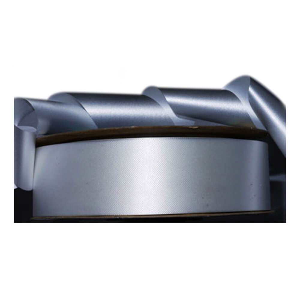 #9 FLORAL SATIN RIBBON WHITE 