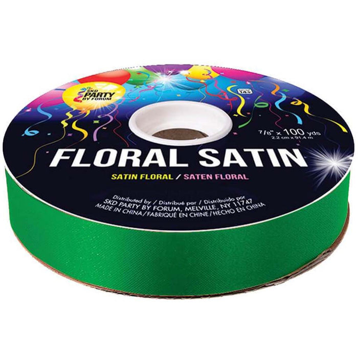 #5 Floral Satin Kelly Green 