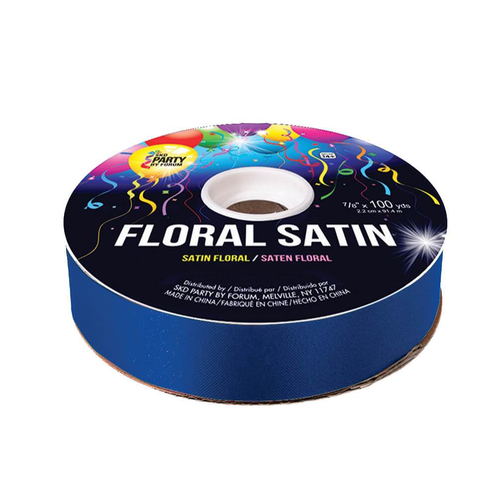 #5 FLORAL SATIN ROYAL BLUE 