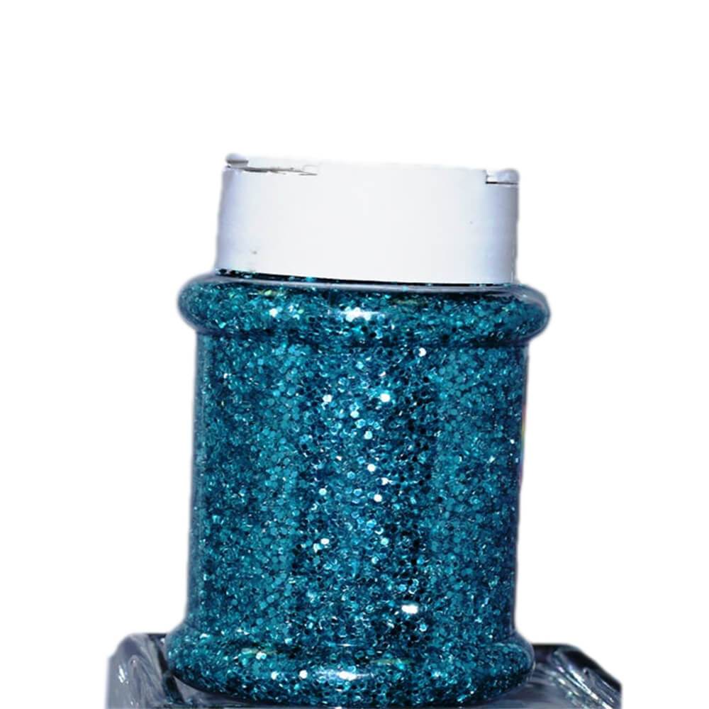 4 OZ GLITTER AQUA 