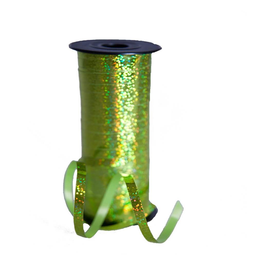 100 YD C.RIBBON HOLO LIME 