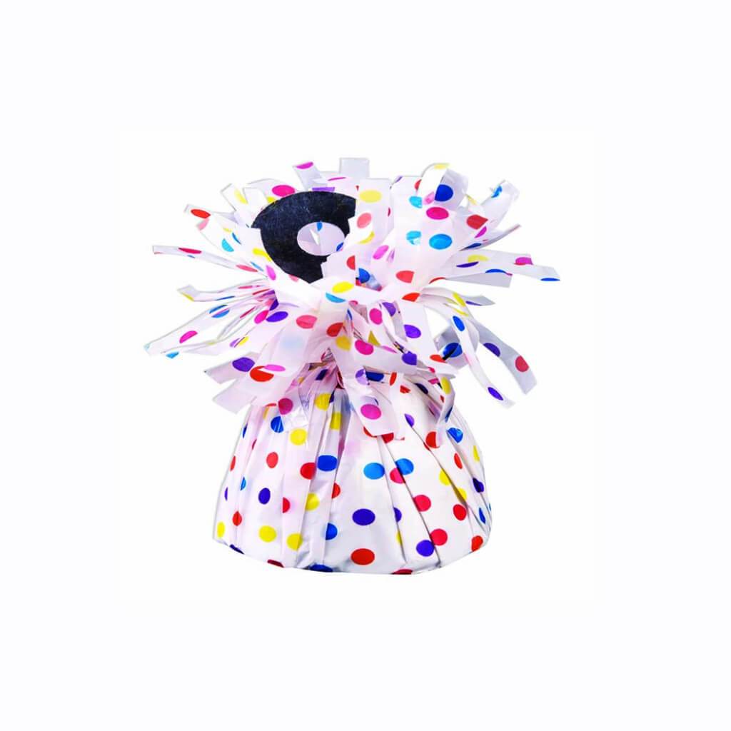 MULTI CLR POLKA DOT BALLOON W 