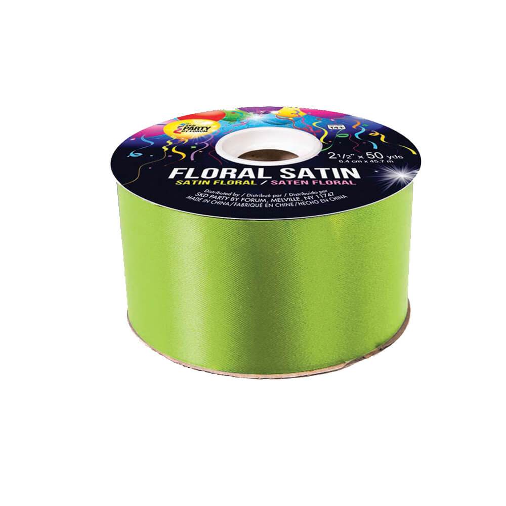 #40 FLORAL SATIN LIME 