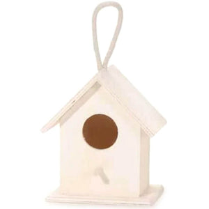 Unfinished Wood Birdhouse 3 Assorted Styles 3.9in X 2.8in X 4.3in