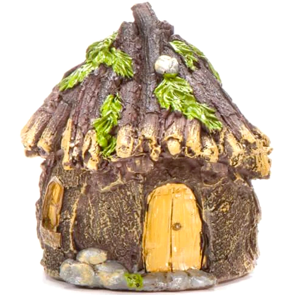 Mini House Resin Roof with Leaves 3.5in