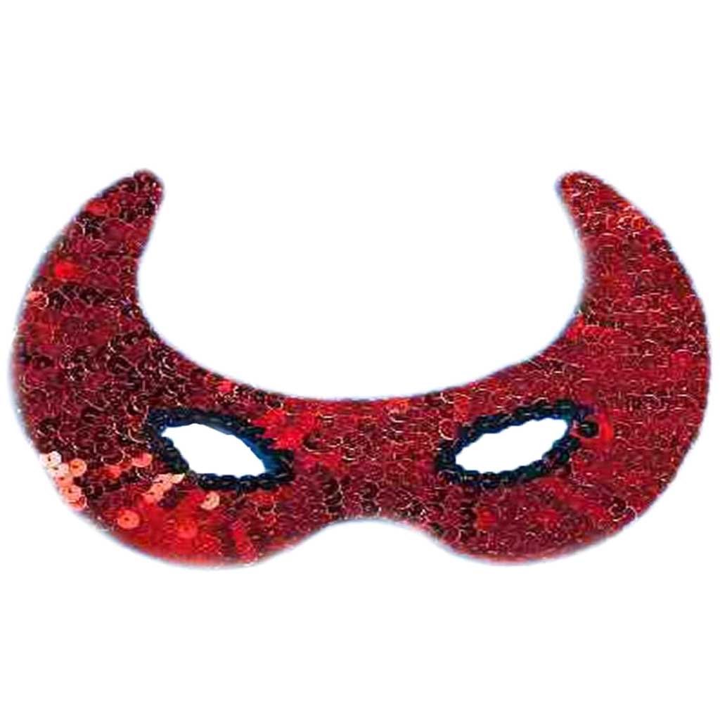 Sequin Devil Half Mask