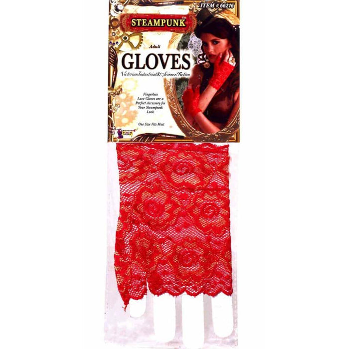 Steampunk Fingerless Lace Gloves 