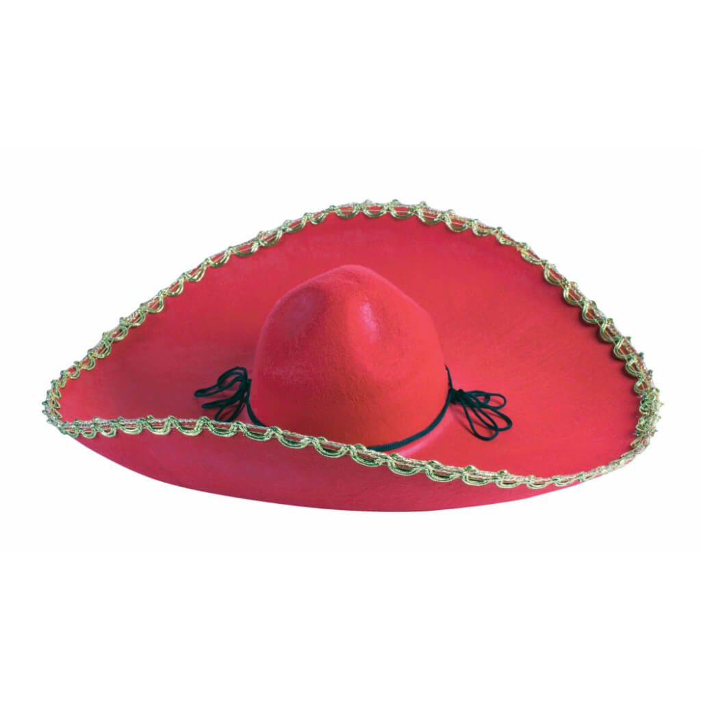 RED SOMBRERO W/GOLD