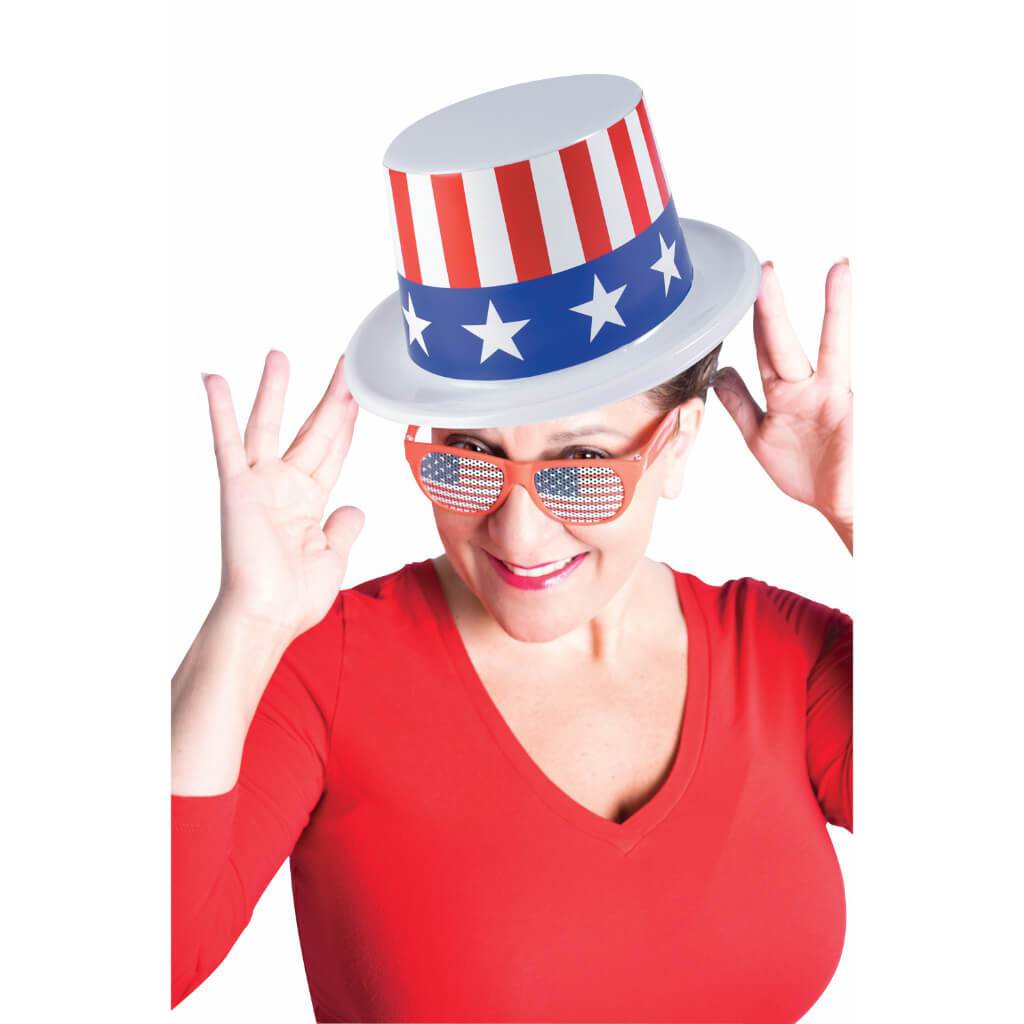 Patriotic Plastic Top Hat