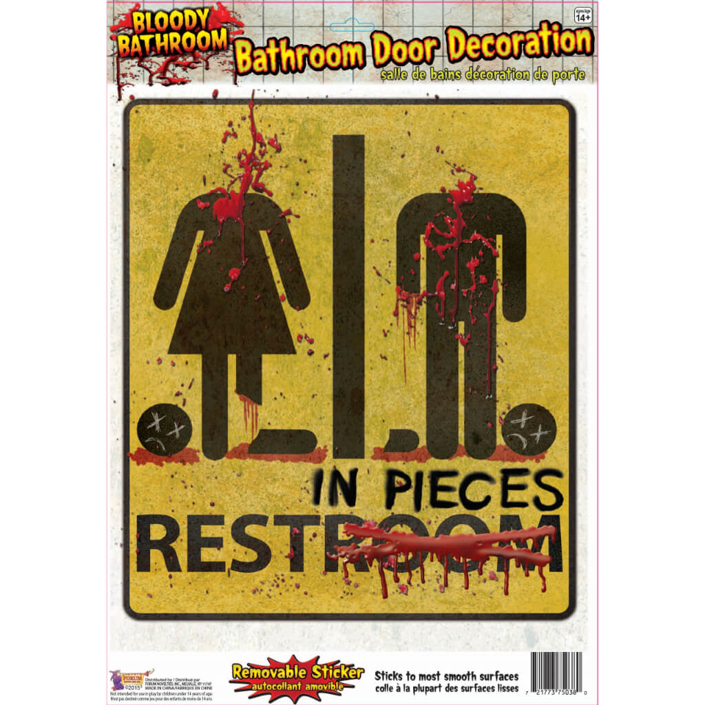 BLOODY UNRESTROOM DOOR SIGN 