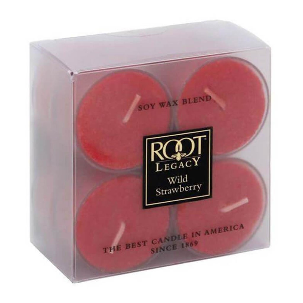 Tealight Box of 8 Wild Strawberry 