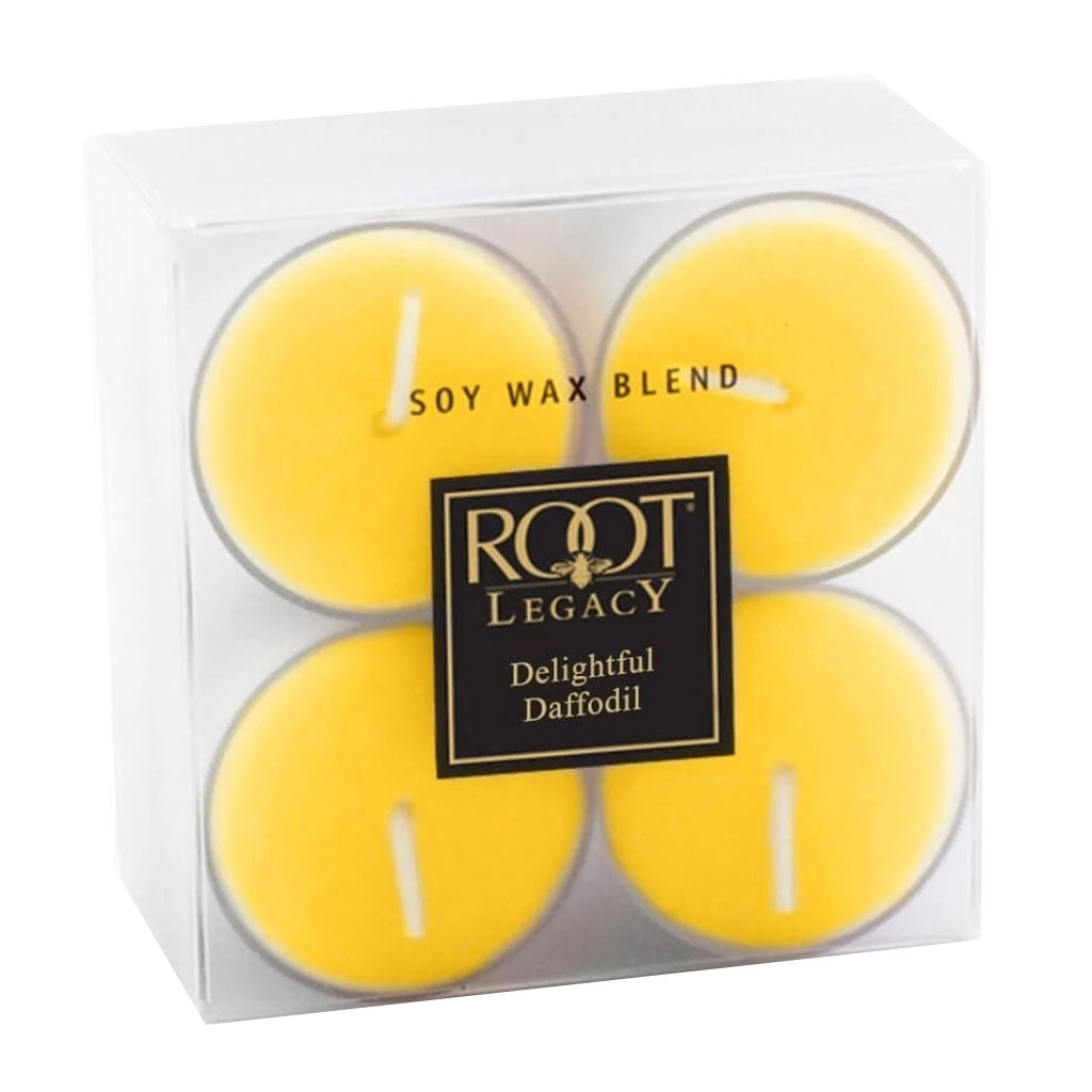 Tealight Box of 8 Delightful Daffodil 