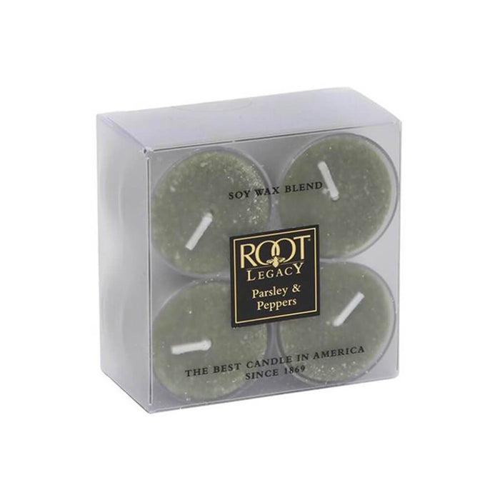 Tealight Box of 8 Parsley & Peppers 