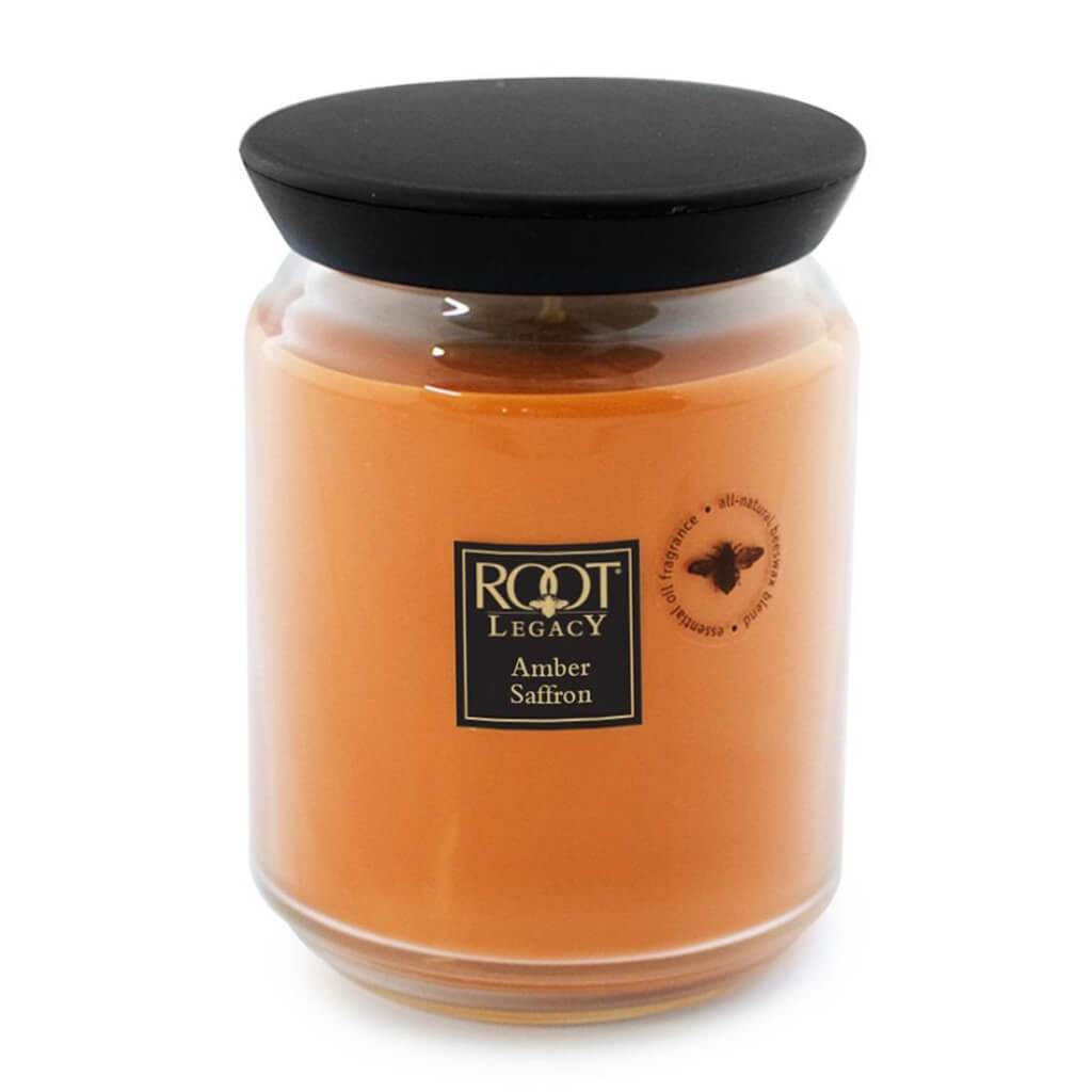 Queen Bee Jar Candle Large Amber Saffron 