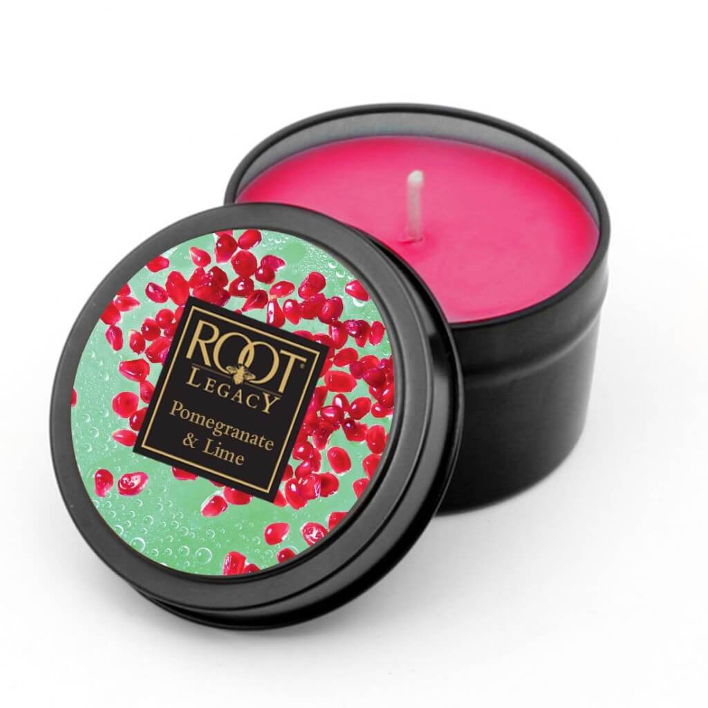Travel Tin Scented Candle Pomegranate &amp; Lime 