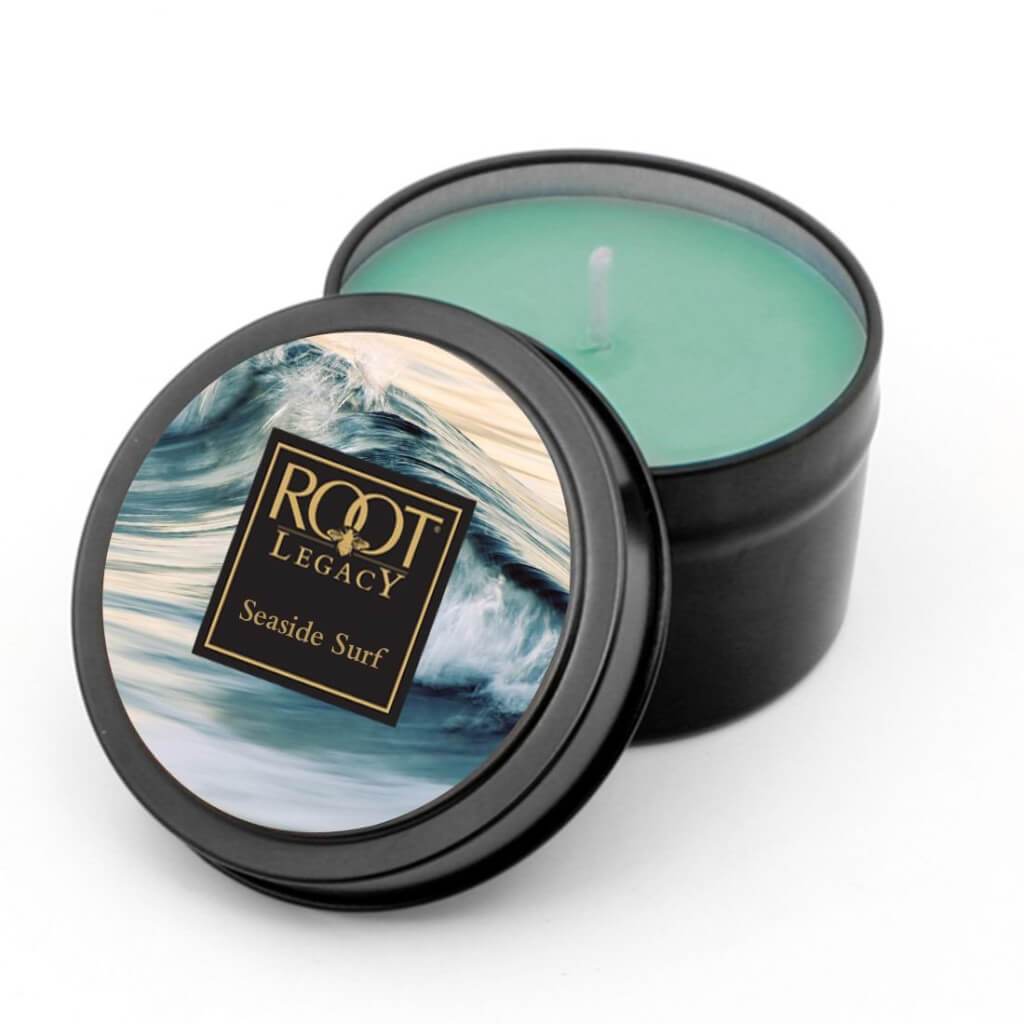 Travel Tin Scented Candle Seaside Surf 