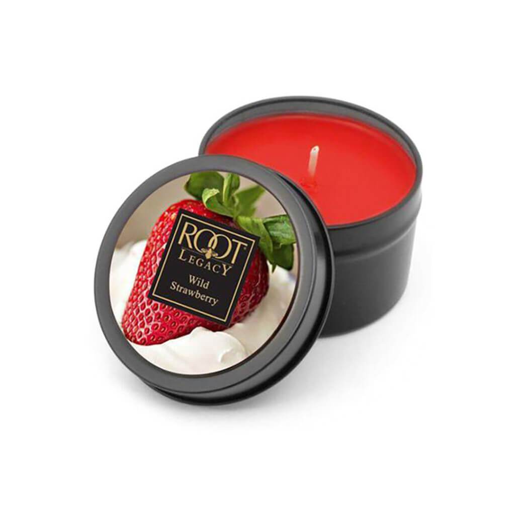 Travel Tin Scented Candle Wild Strawberry 