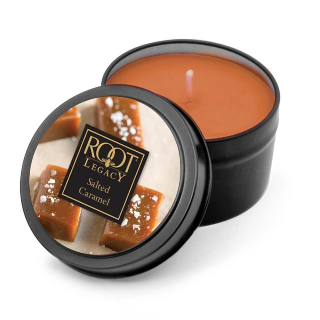 Travel Tin Scented Candle Salted Caramel 