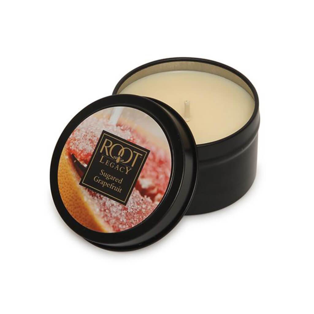 Travel Tin Scented Candle Sugared Grapefruit 