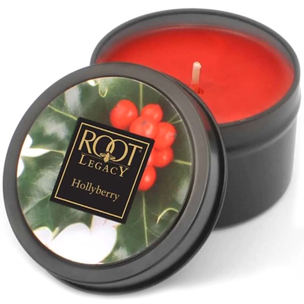 Travel Tin Scented Candle Hollyberry 