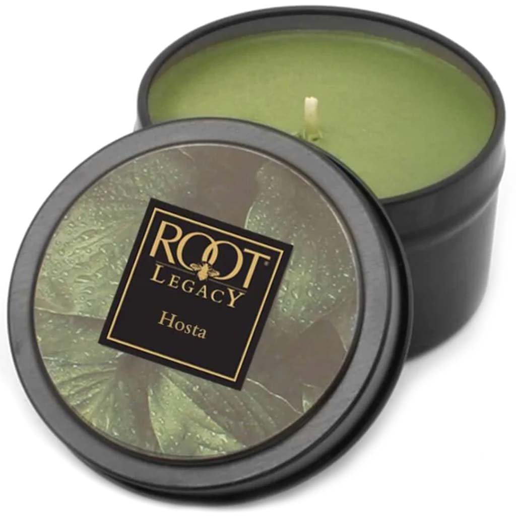 Travel Tin Scented Candle Hosta 