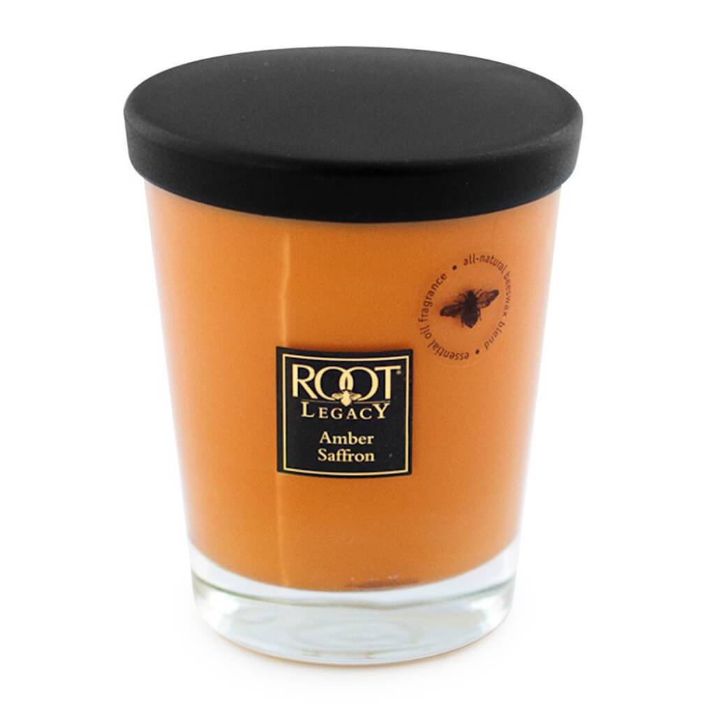 Honeycomb Veriglass Candle Large Amber Saffron 