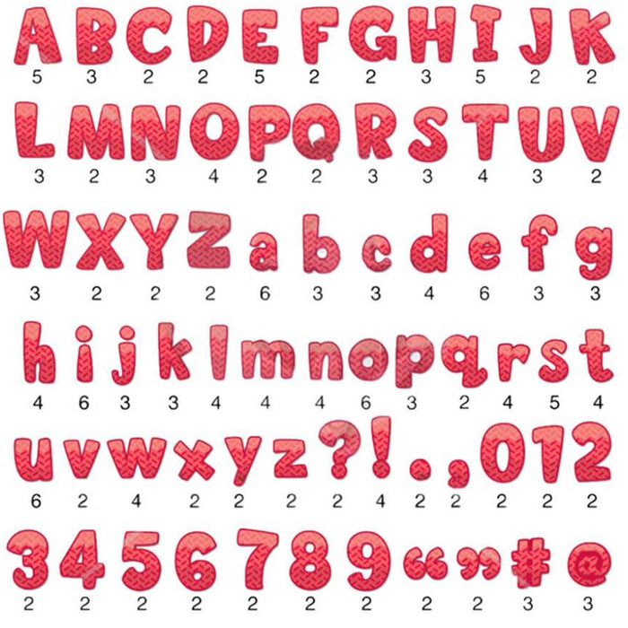Painted Palette Ombre Poppy Red Herringbone 4" Designer Letters 