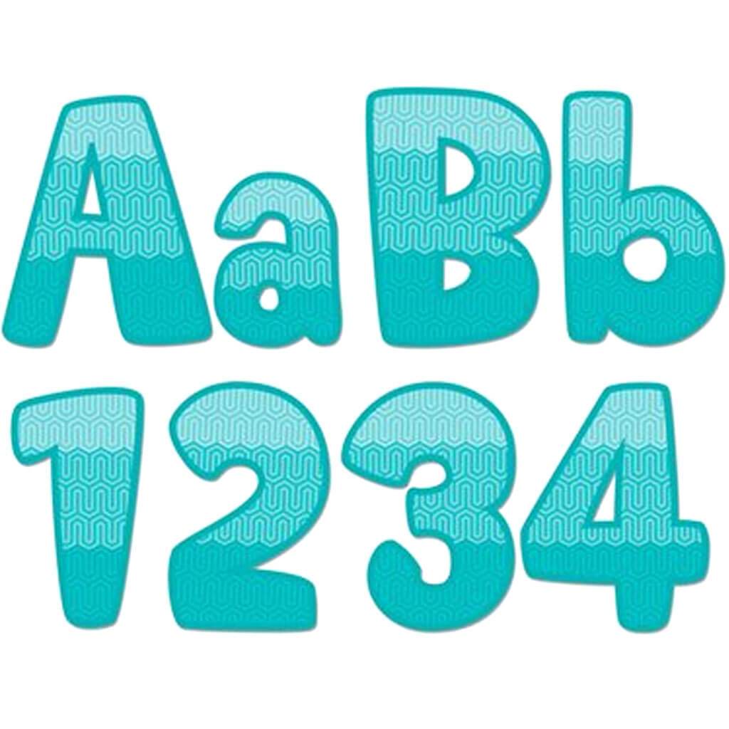 Ombre Turquoise Maze 4in Designer Letters