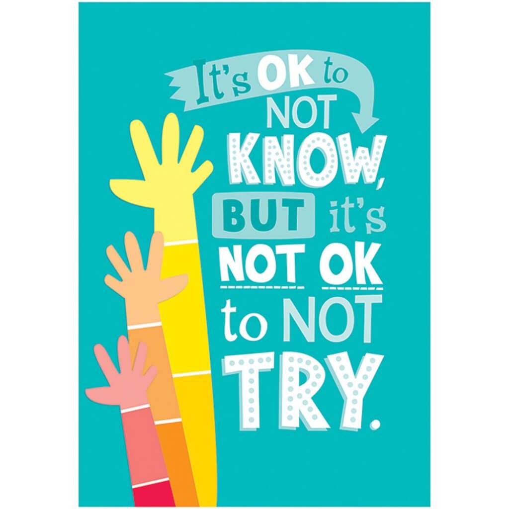 It'S Ok Not To Know... Inspire U Poster 