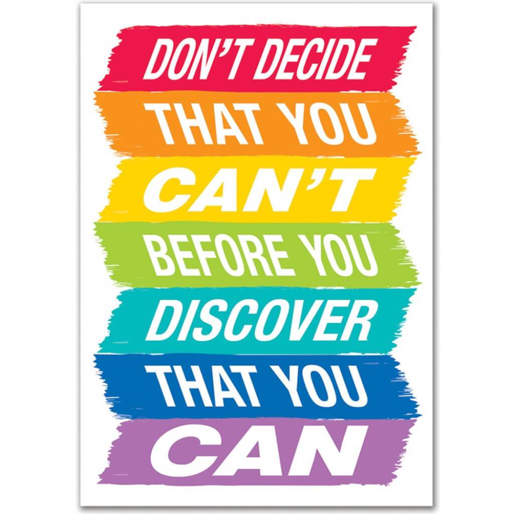 Don'T Decide That You Can'T… Inspire U Poster 