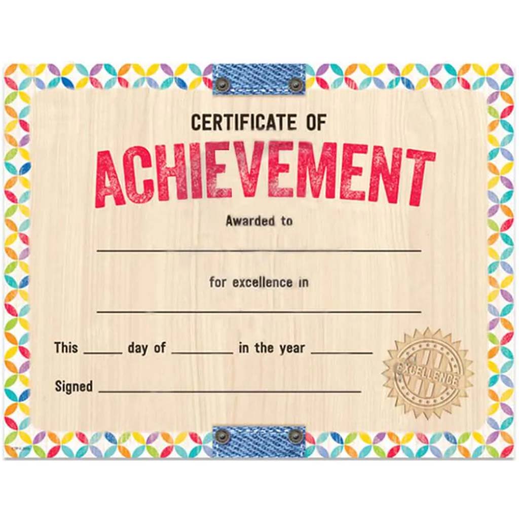 Upcycle Style Certificate Of Achievement Large Award 