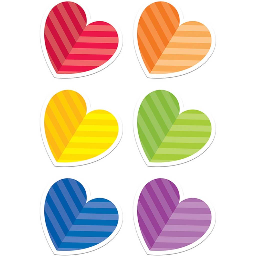 Rainbow Heart Classroom Display Cut Outs