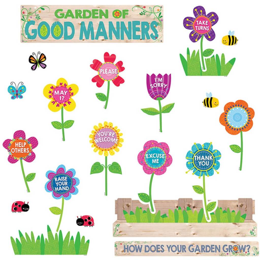 Garden Of Good Manners Mini Bulletin Board 