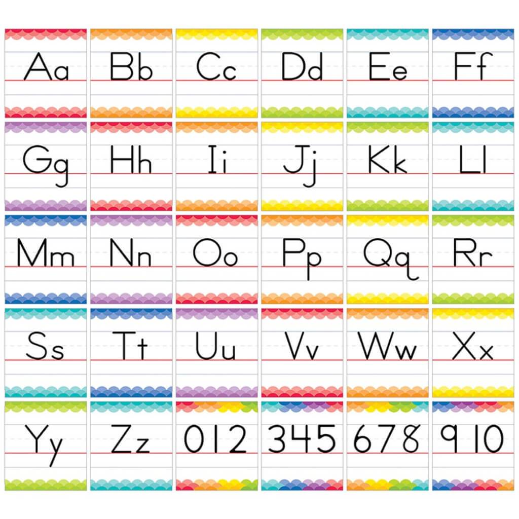 Painted Palette Manuscript Alphabet Bulletin Board 