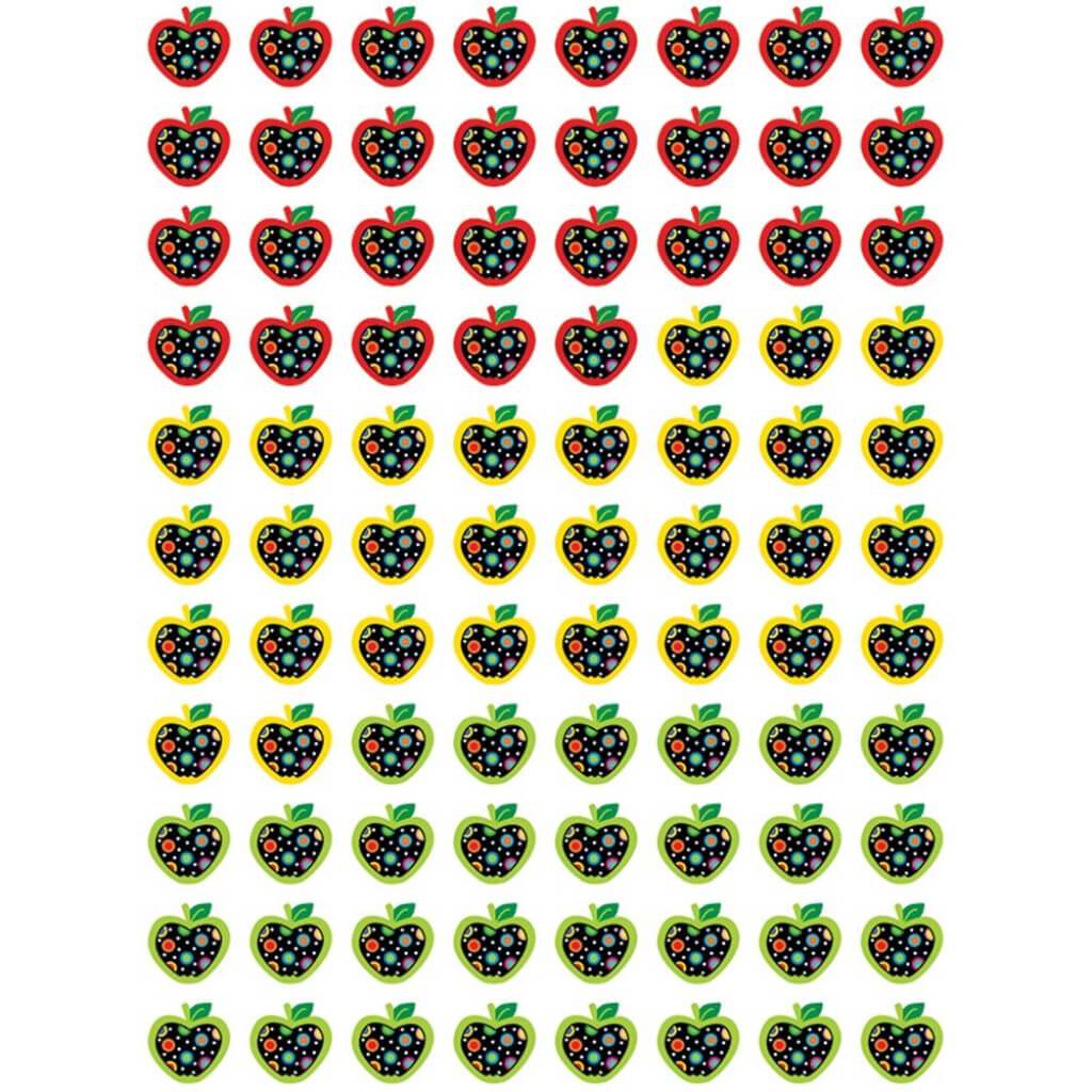 Dots On Black Apples Hot Spots Stickers 