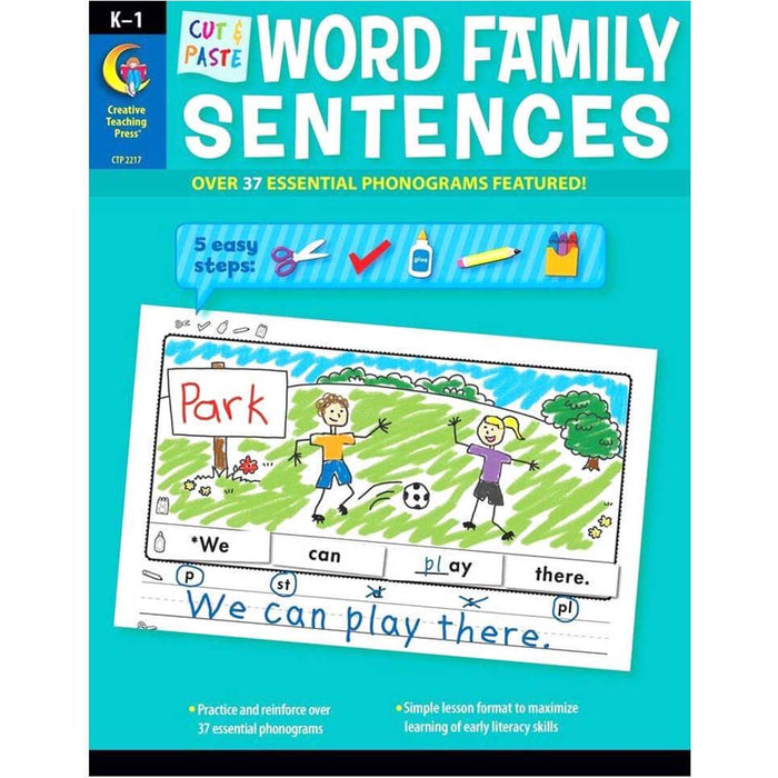 Cut & Paste Word Family Sentences