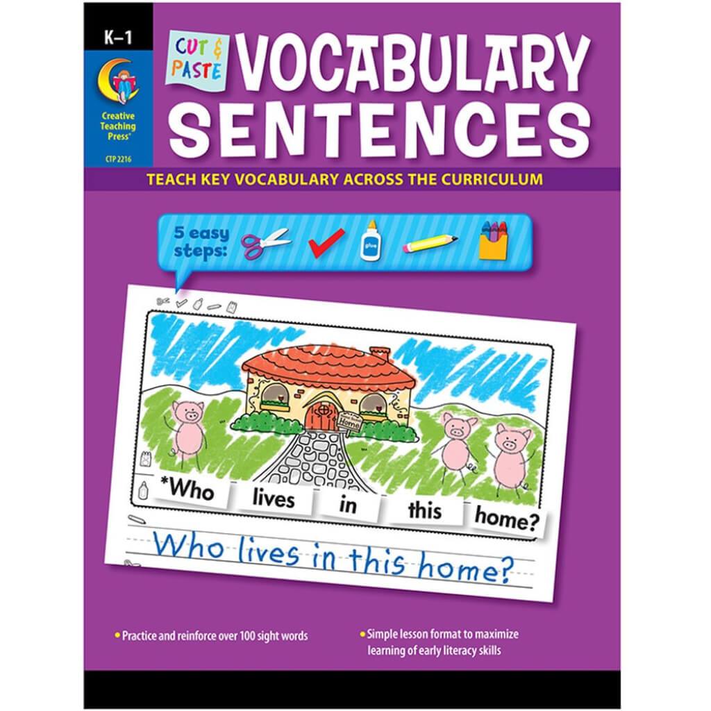 Cut &amp; Paste Vocabulary Sentences 