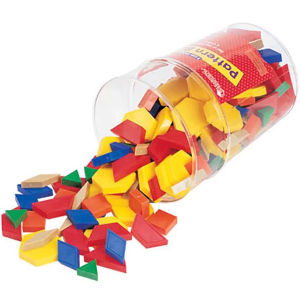 Plastic Pattern Blocks 1cm Set of 250 