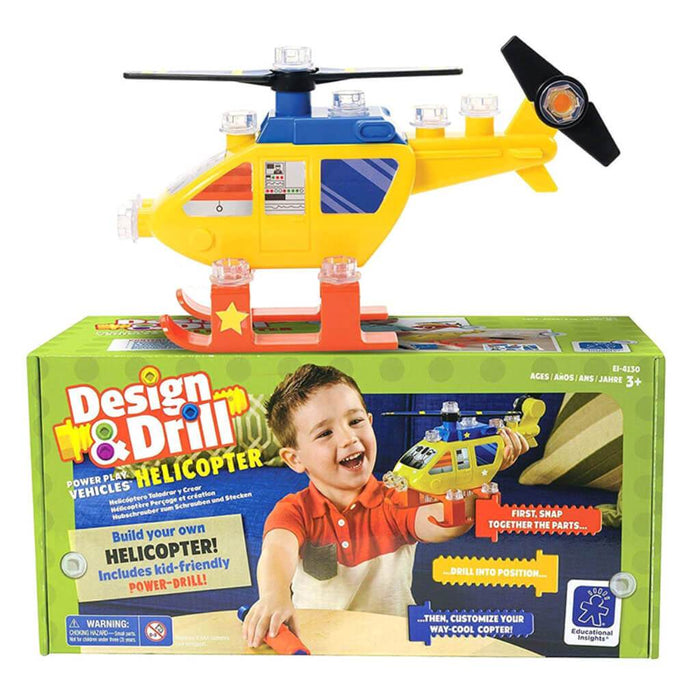 Design & Drill Power Play Vehicles Helicopter 