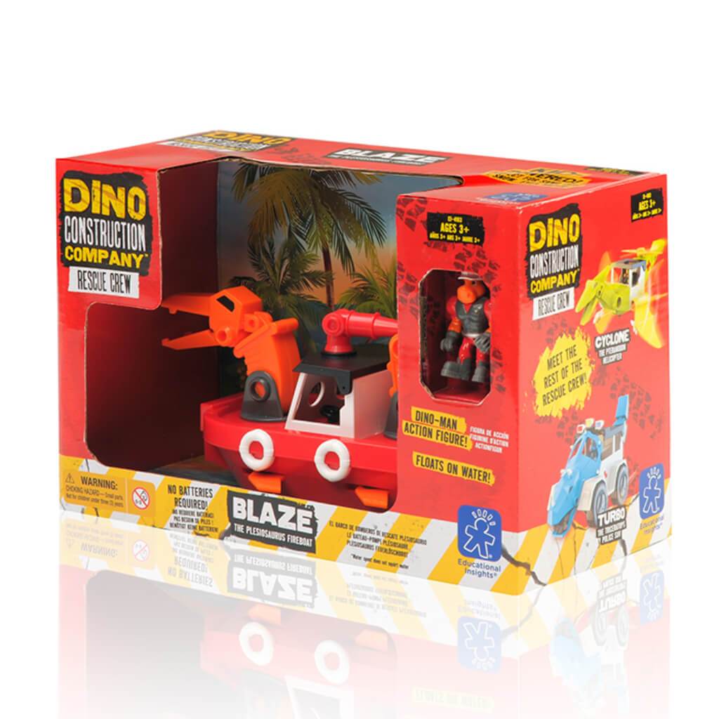 Dino Construction Company Rescue Blaze the Plesiosaurus Fireboat 