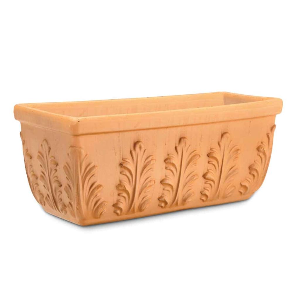 Terra Cotta Floral Window Box 14in 