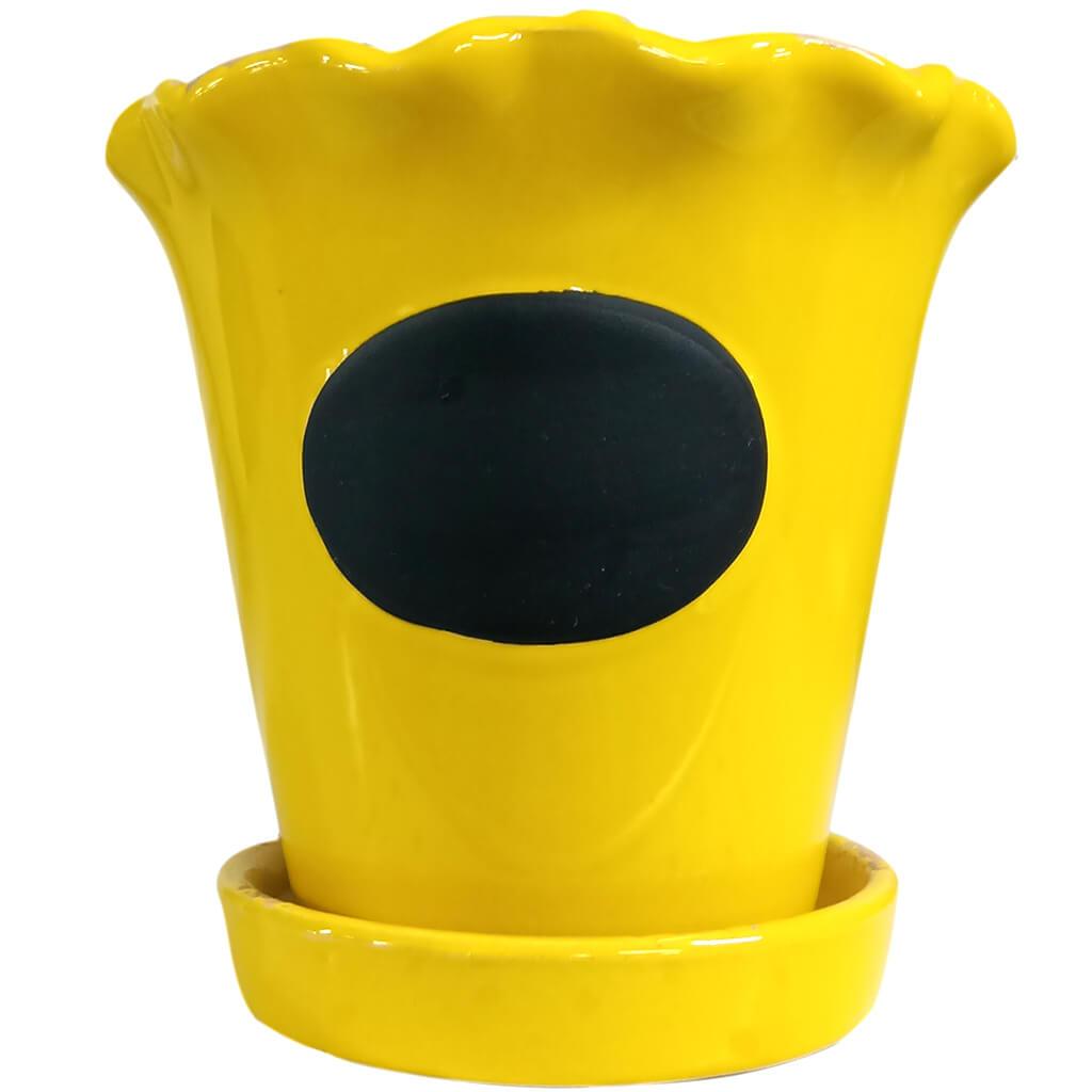 Nep Chalkboard Herb Pot Yellow